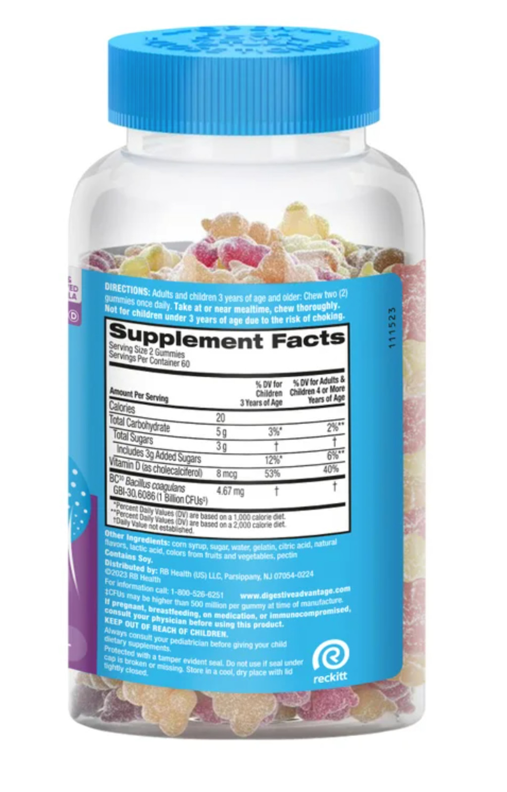 Schiff Digestive Advantage Probiotic Gummies – 120 Count– Daily Digestive Health