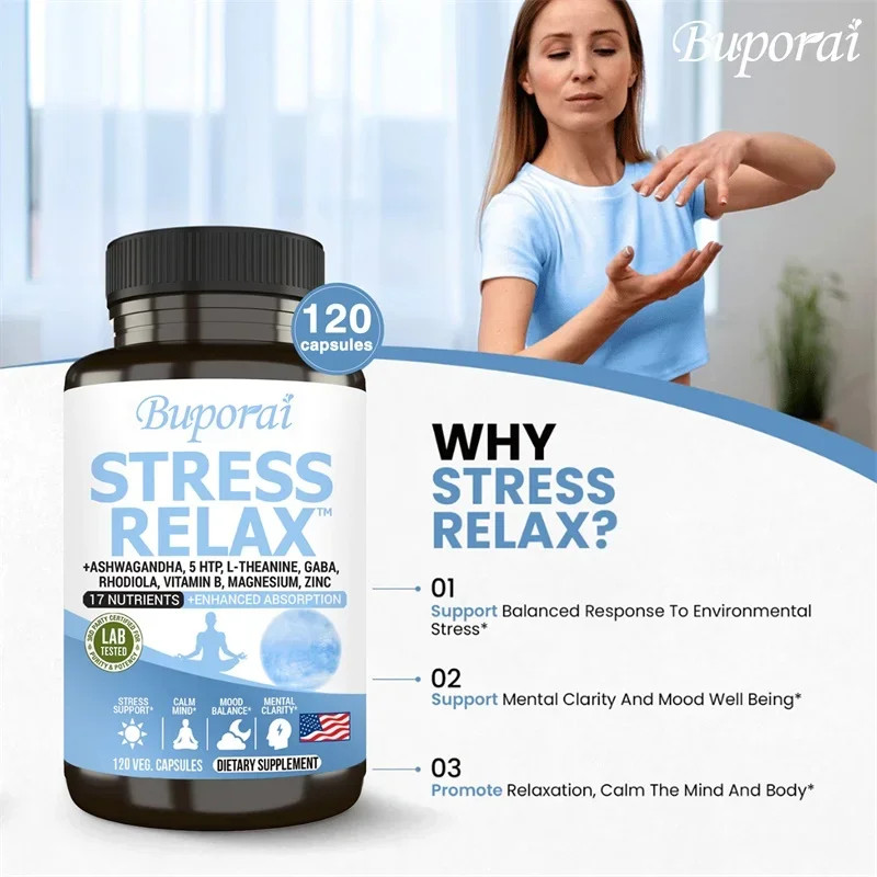 Stress Relax 240pcs, Calms Mood and Emotions, Fight Anxiety,Promote Brain Health