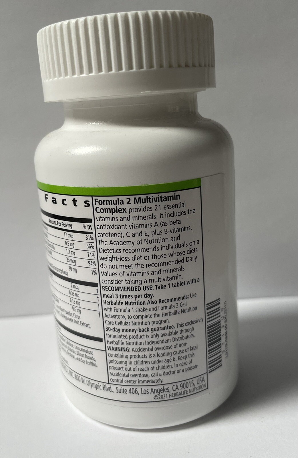 Herbalife Multivitamin Complex,Provides 21 Essential Vitamins And Minerals
