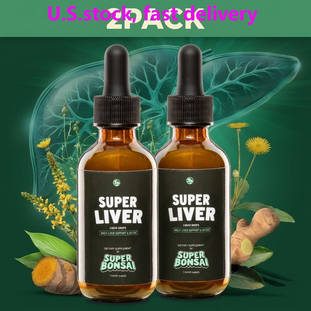 2Pk Super Bonsai Super Liver Liquid Drops Daily Detox Support 60 Day Supply