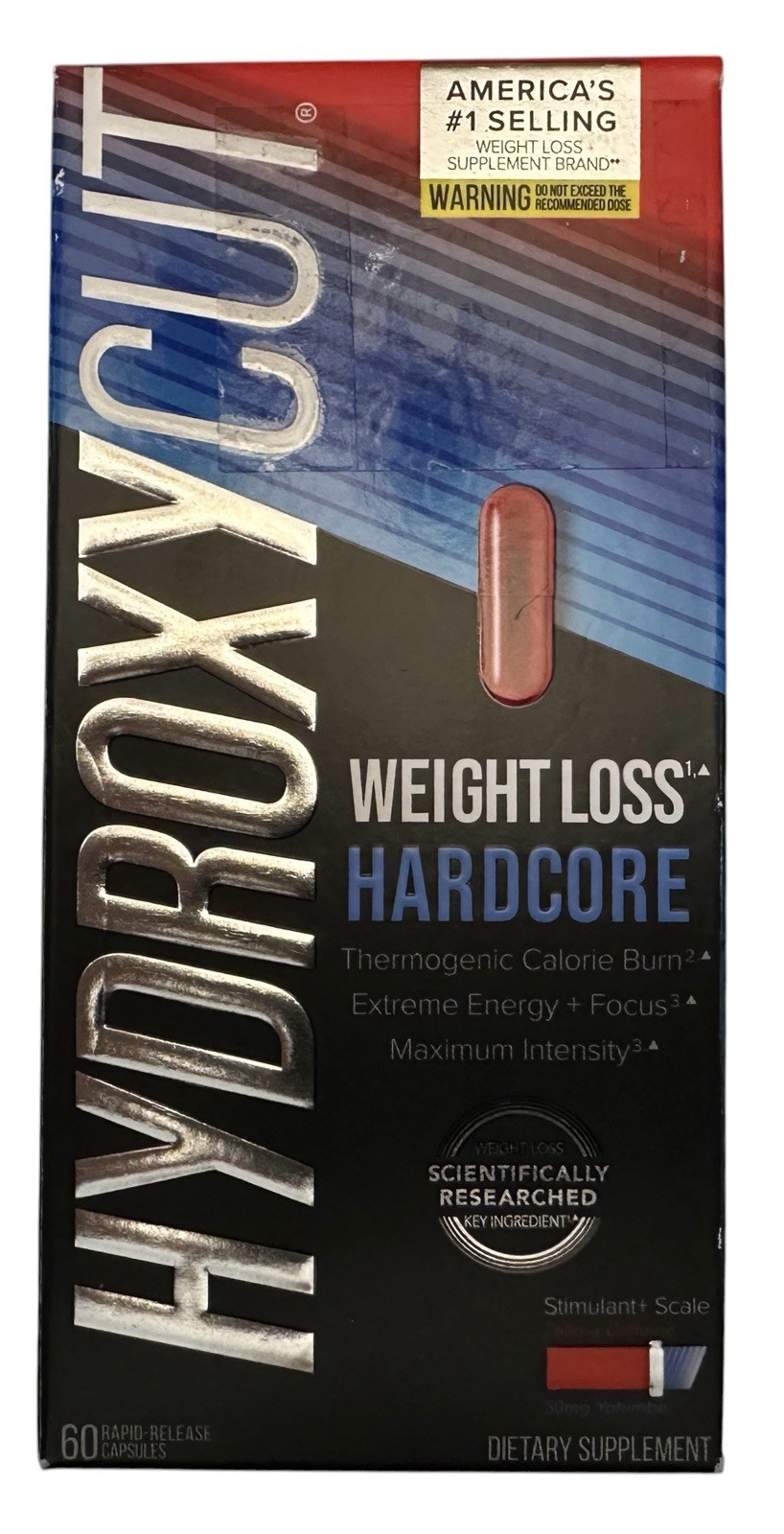 Hydroxycut Hardcore Weight Loss 60 Capsules Expires 06/2027+