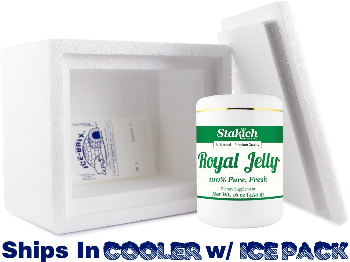 1 lb 16oz PURE FRESH ROYAL JELLY 100% NATURAL PREMIUM QUALITY RAW BEE 453,600mg
