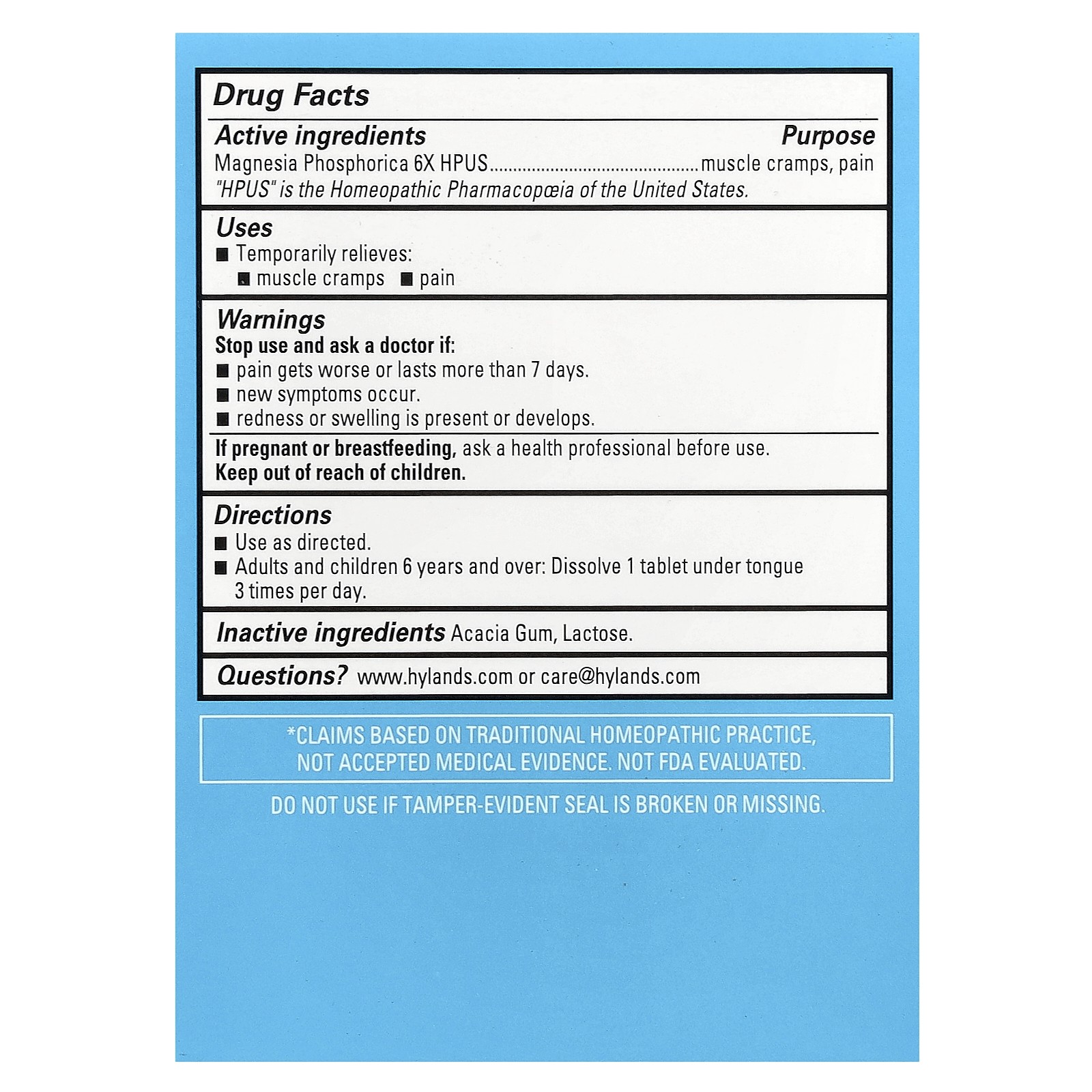 Cell Salt #8, Mag Phos 6X, 100 Quick-Dissolving Single Tablet