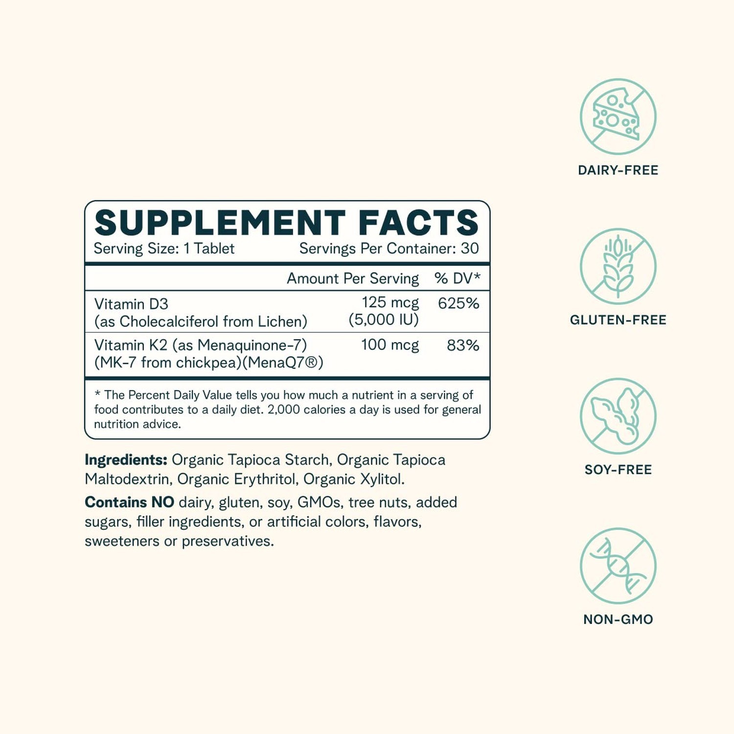 Ora Organic Vitamin D3 5000IU + K2 – Vegan Vitamin D from Lichen and K2 from …