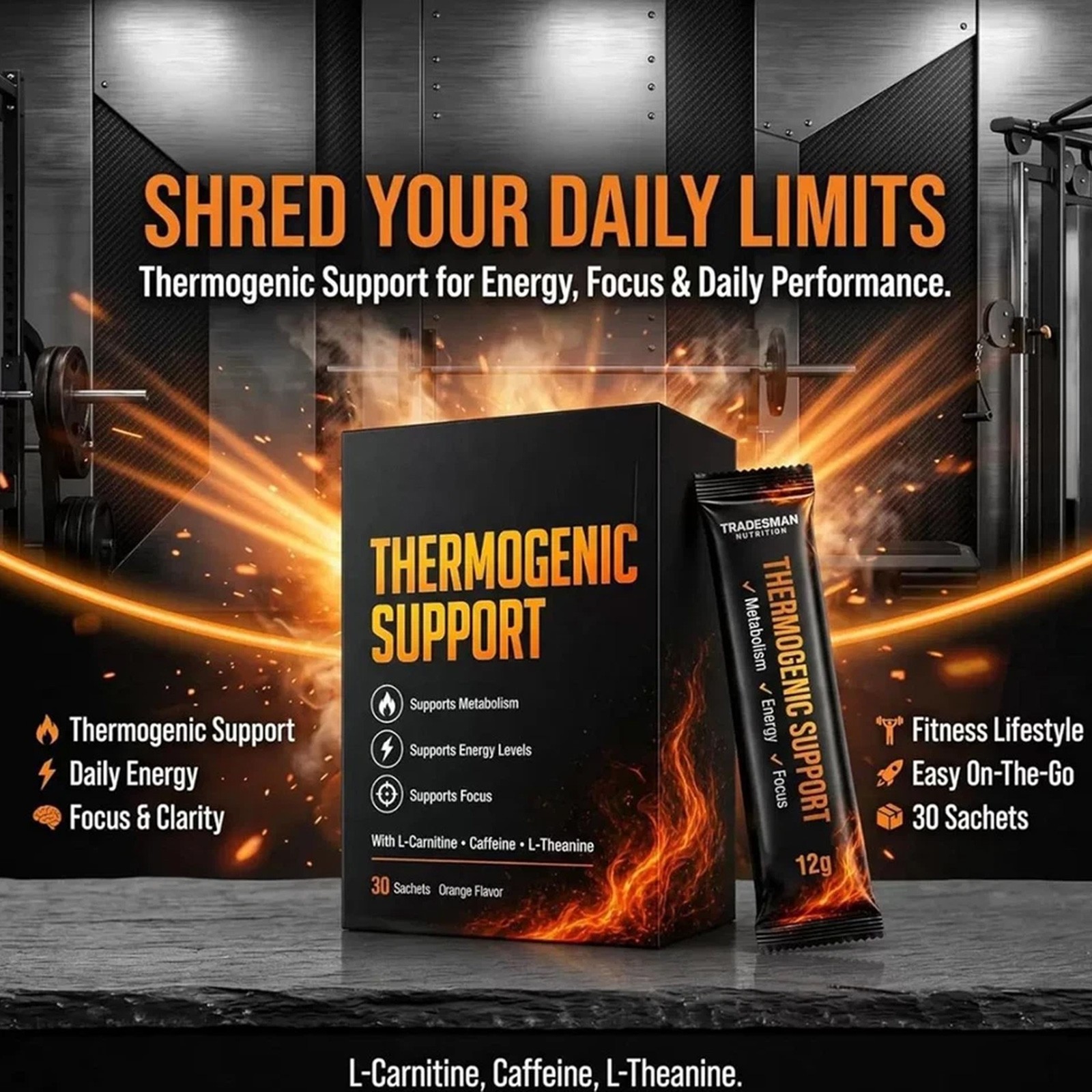 Tradesman Nutrition Shred Thermogenic Support – Metabolism Support Formula 30pc
