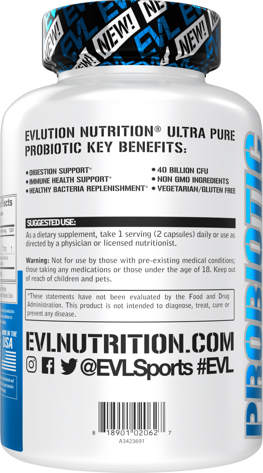 Evlution Nutrition Probiotic 40 Billion CFU – Digestive Support – 30 Servings