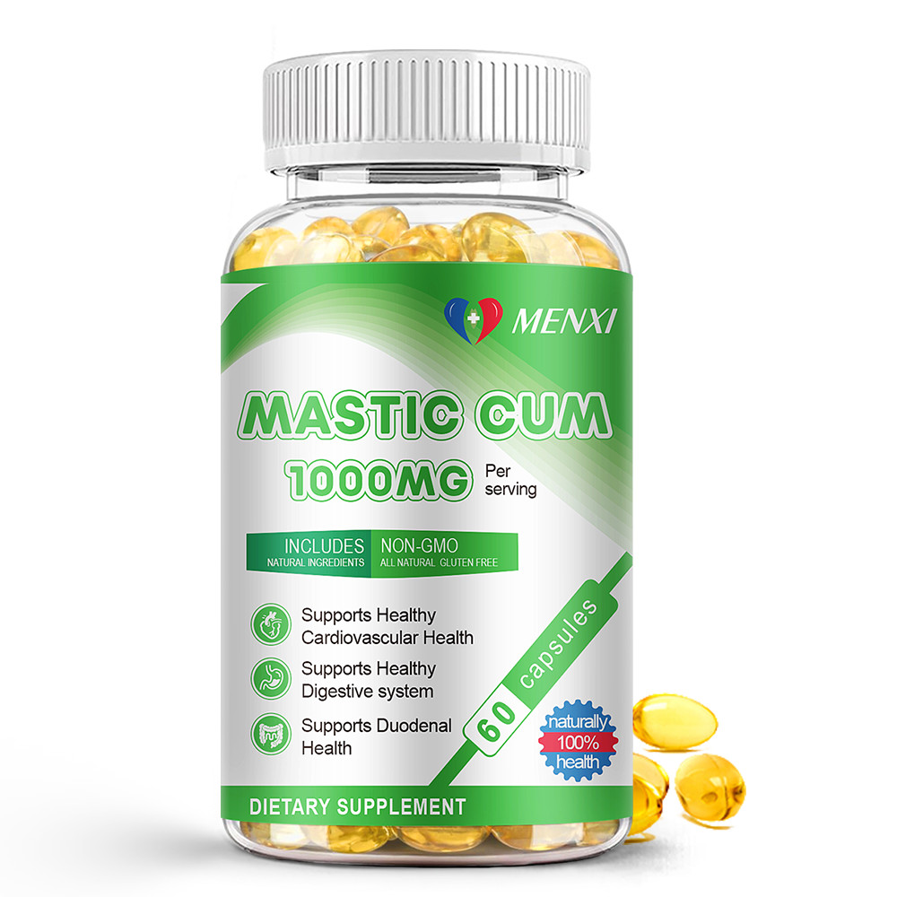 1-4 Packs Mastic Gum Capsules 1000mg per Serving Support Digestive, Gut Health