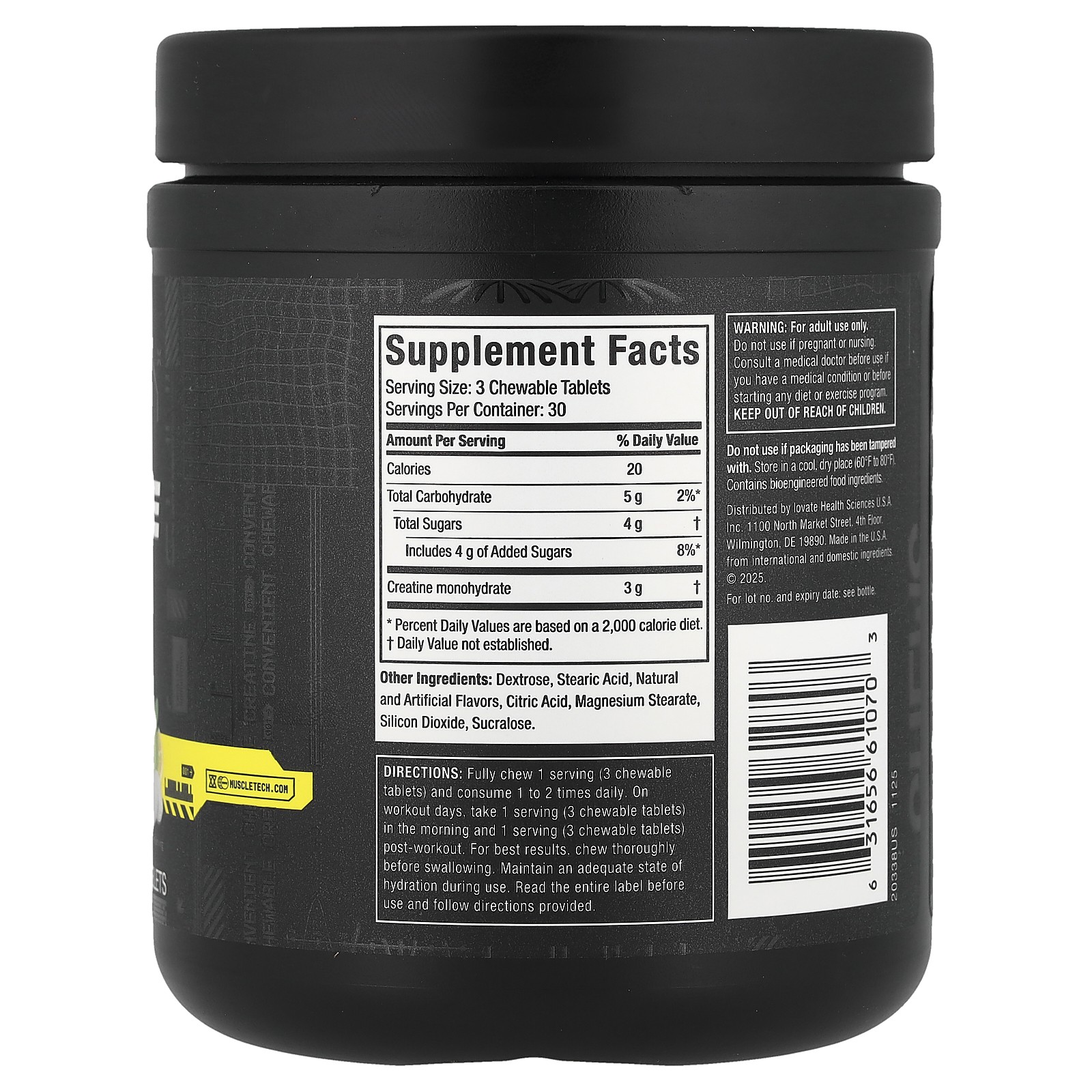 Creatine Chews, Citrus Burst , 90 Chewable Tablets