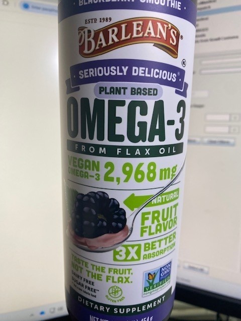 **BRAND NEW** BARLEAN’S PLANT BASED OMEGA 3 BLACKBERRY SMOOTHIE** EXP 5/2027