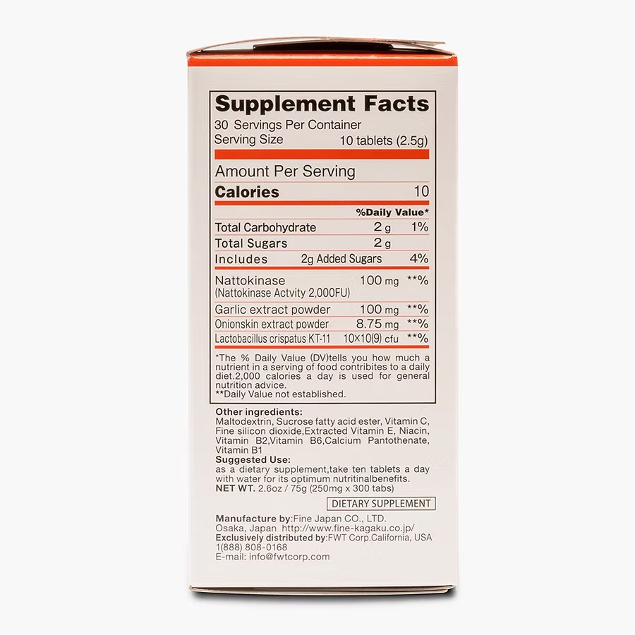 FINE JAPAN Nattokinase – 100% Japanese Fermented Soybeans [3 Boxes]