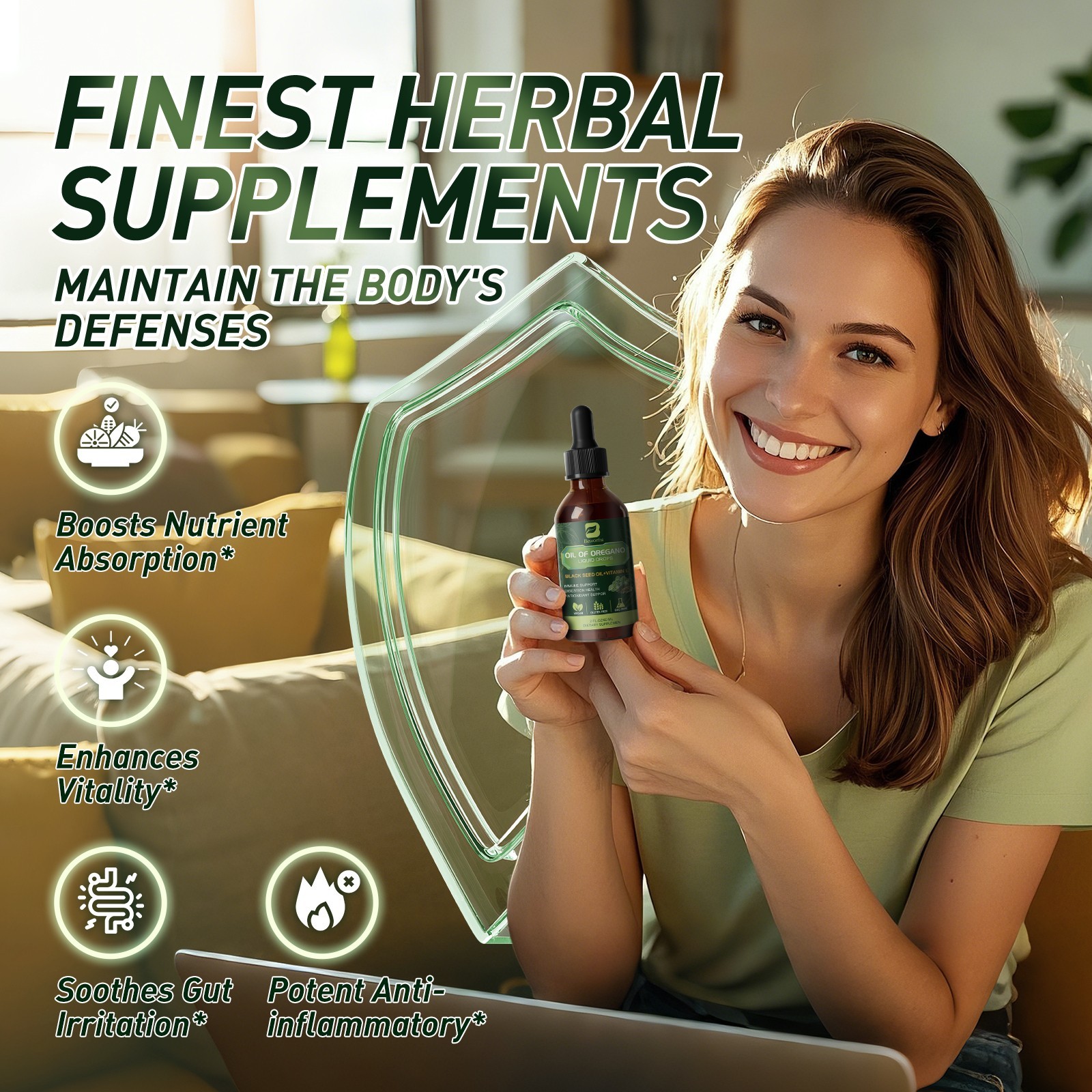 Oil of Oregano Wild Drops – Immune Support & Digestive Health Liquid 60 ML