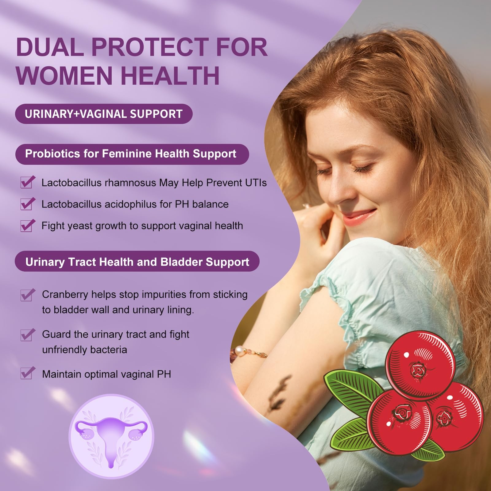 OMOGS Women’s Probiotic 180 Billion CFUs 18 Strains, with Organic Prebiotics, Cr