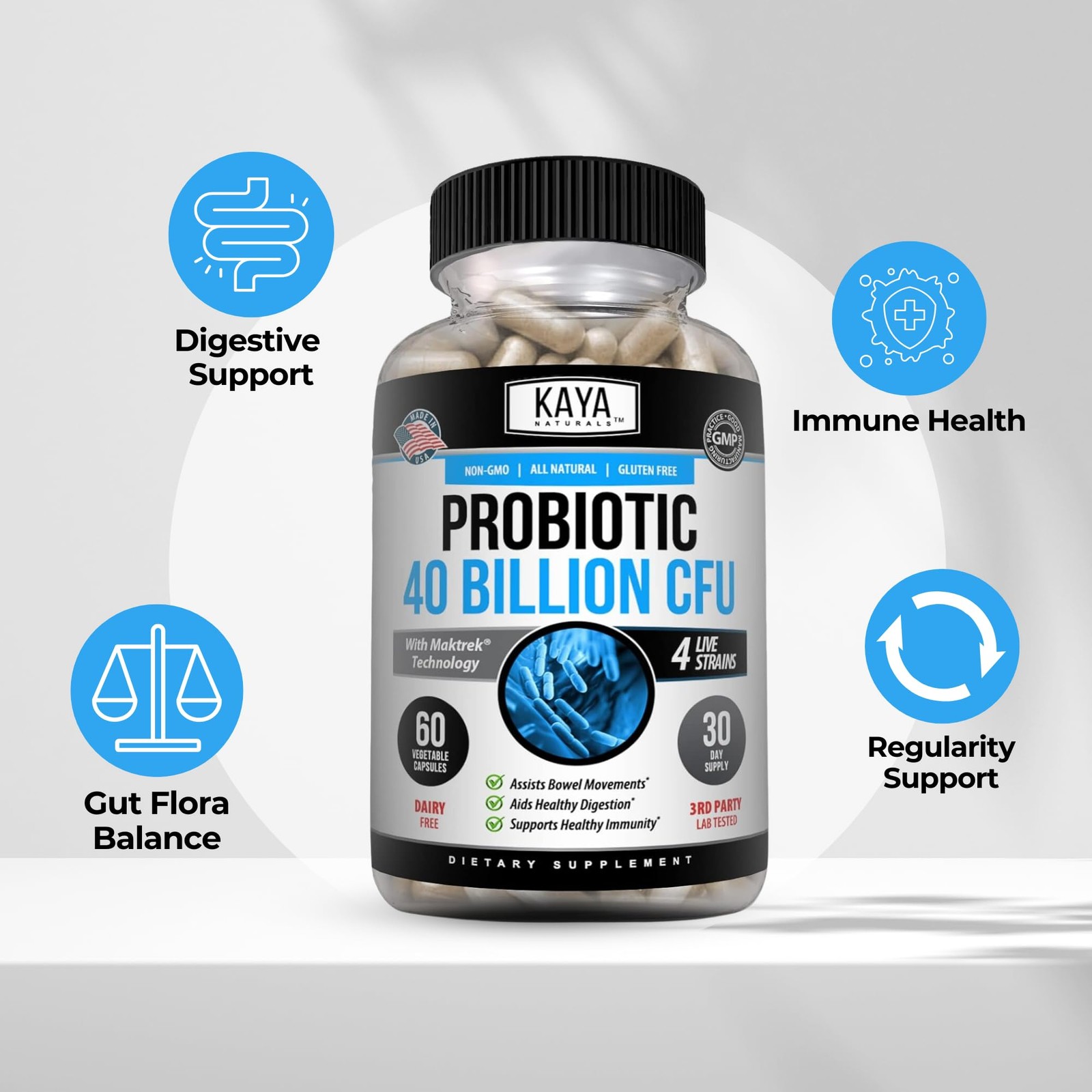 Probiotic 40 Billion CFU – Probiotics for Women, Probiotics for Men and Adult…