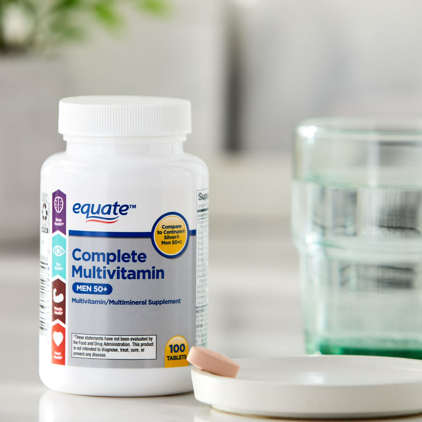 Equate Complete Multivitamin/Multimineral Supplement Tablets, 2 pack , 200 Count