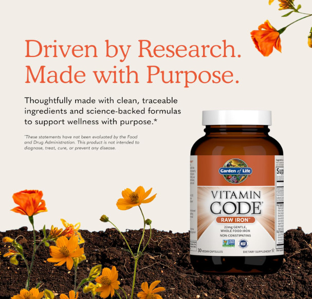 Iron Supplement for Energy Support Blood Health Immune Support Vegan Formula,B12