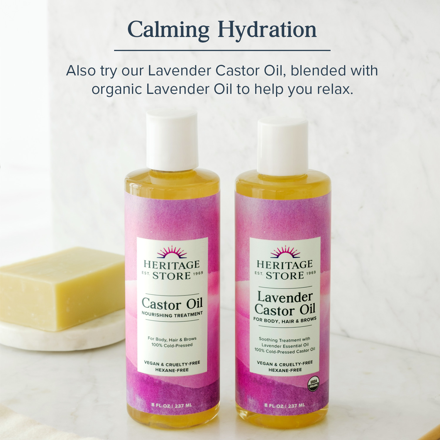 Heritage Store Castor Oil Nourishing Treatment | Deep Hydration for Hair, Skin,