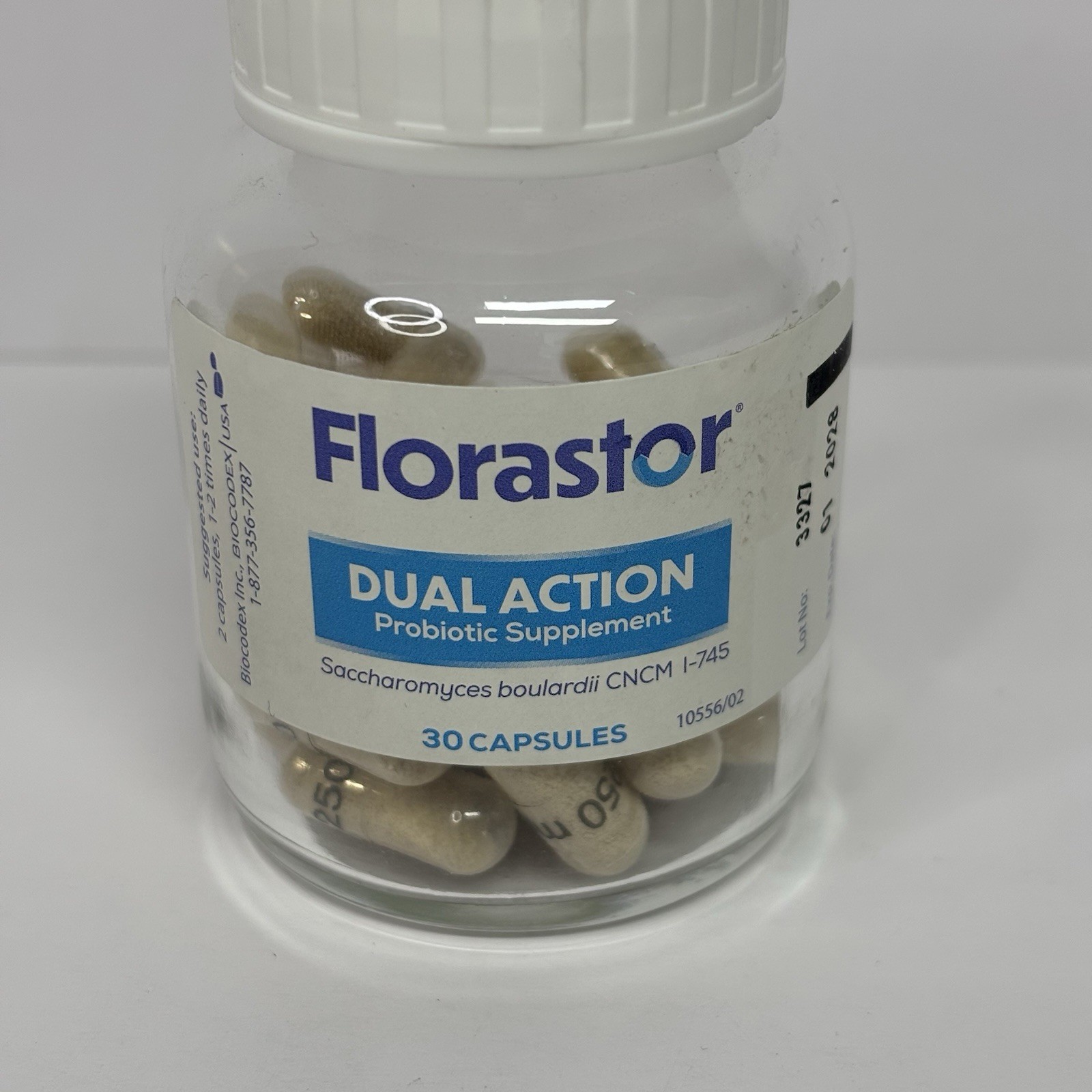 Florastor Dual Action Probiotic Supplement 30 Capsules Exp 01/2028 Sealed New