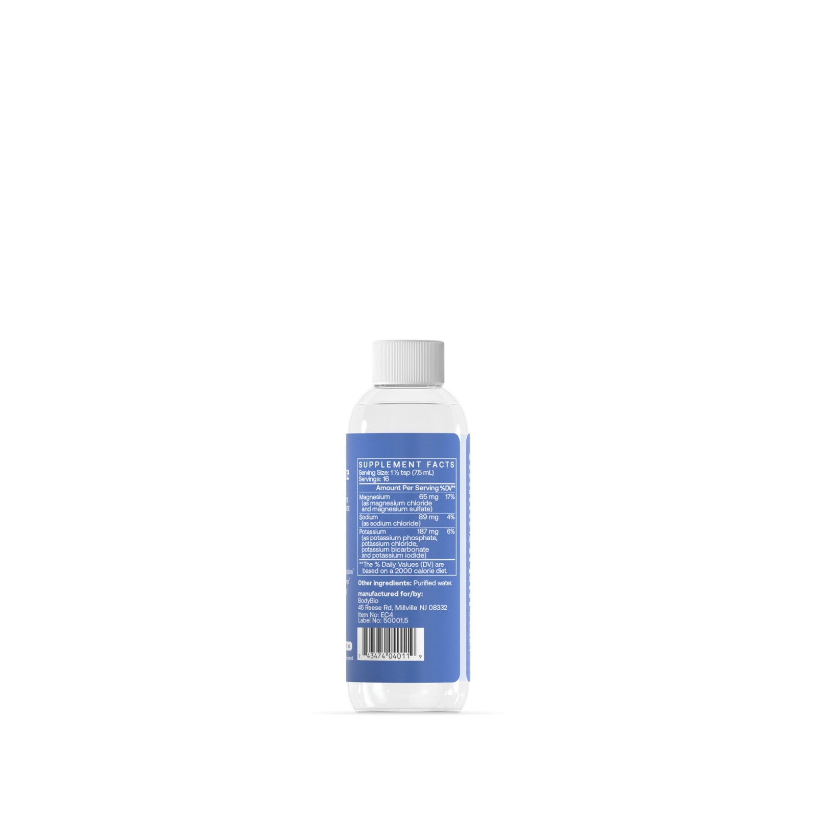 BodyBio e-Lyte – Liquid Electrolyte Concentrate for Clean 4 Fl Oz (Pack of 1)