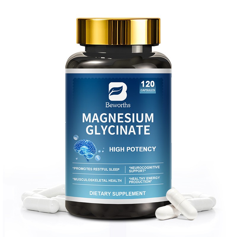 Triple Magnesium Complex Capsules-Magnesium Glycinate, Supplement 120 per bottle