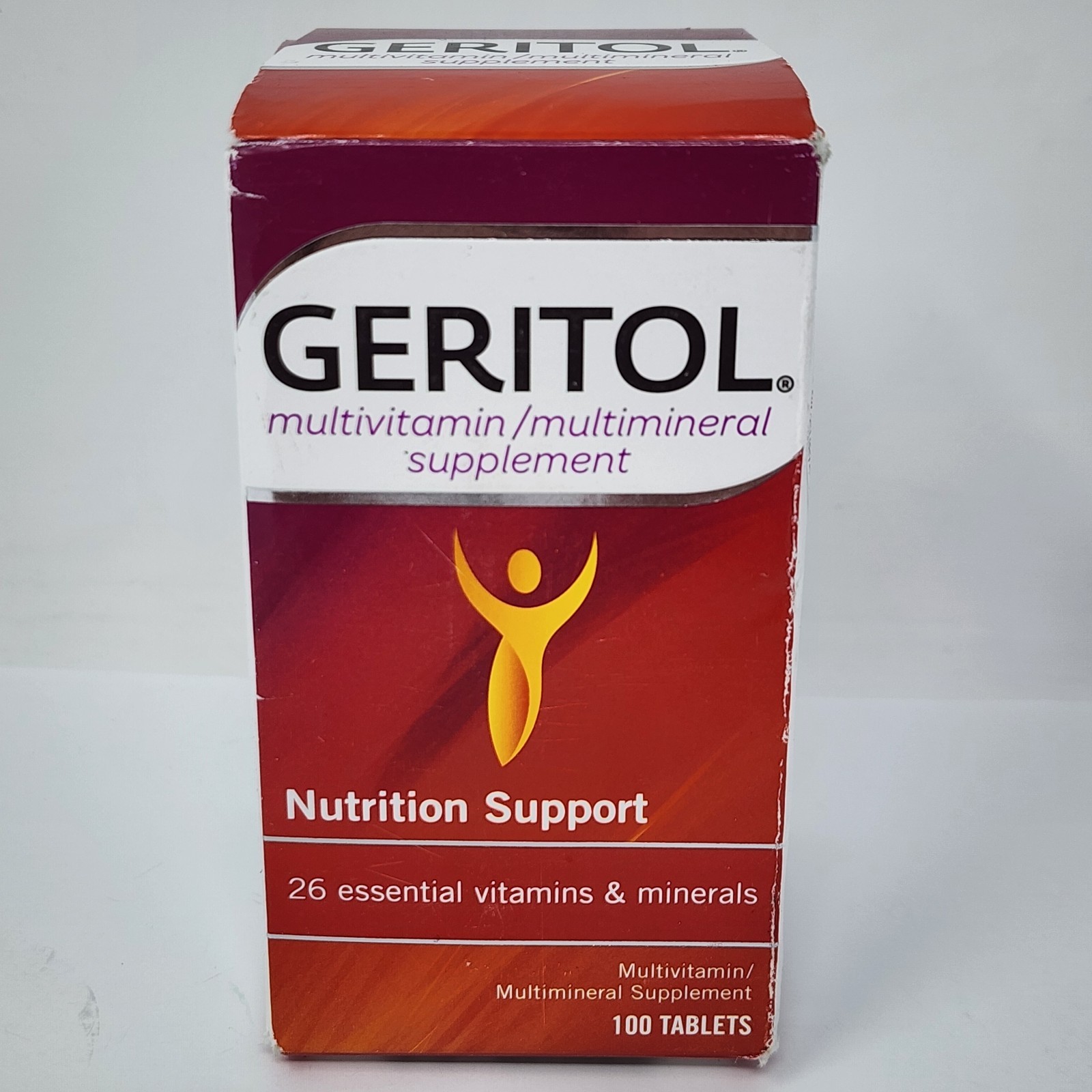 Geritol Multivitamin Multimineral Nutrition Support 100 Tabs per Bottle (2 Pack)