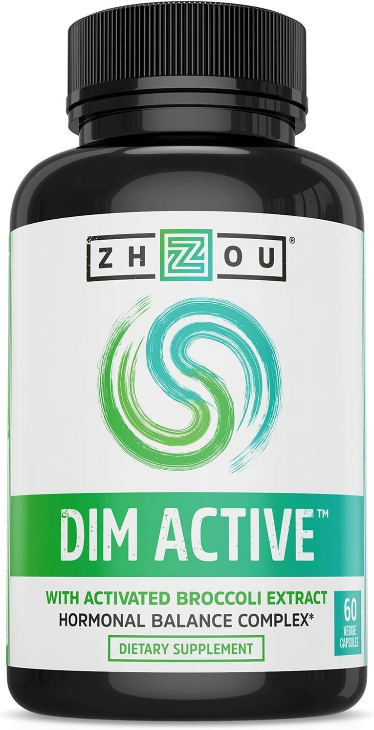 Zhou DIM Active 250mg Diindolylmethane 60 Vegan Capsules Hormone Support 11/28^