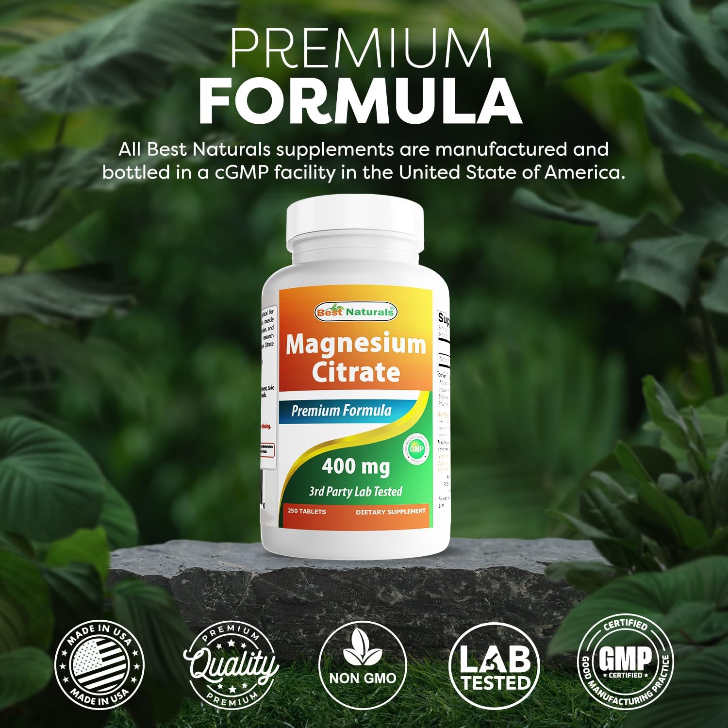 Best Naturals Magnesium Citrate (Citrato de 250 Count (Pack of 1), No Color