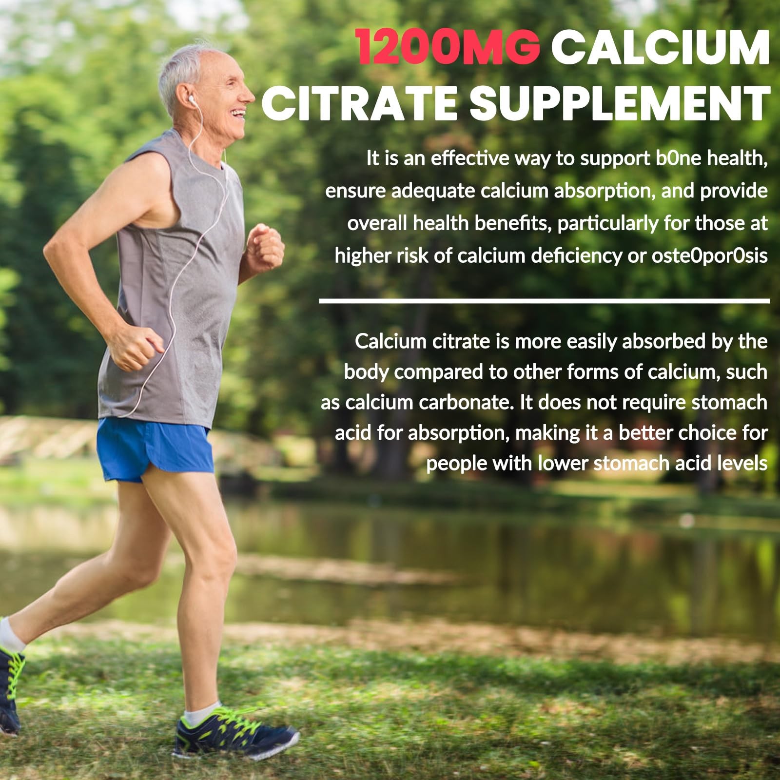 Calcium Citrate Supplement Gummies for Adult: Women & Men Sugar Free 1200 mg …