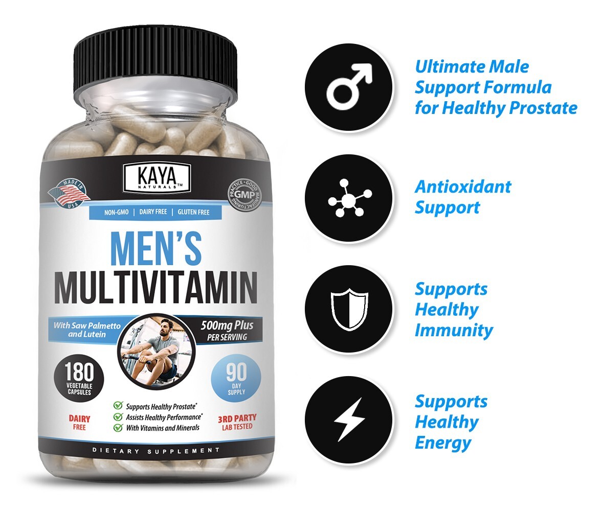 Multi Vitamin for Men 180ct Mens Prostate Multivitamin Multimineral Daily Zinc