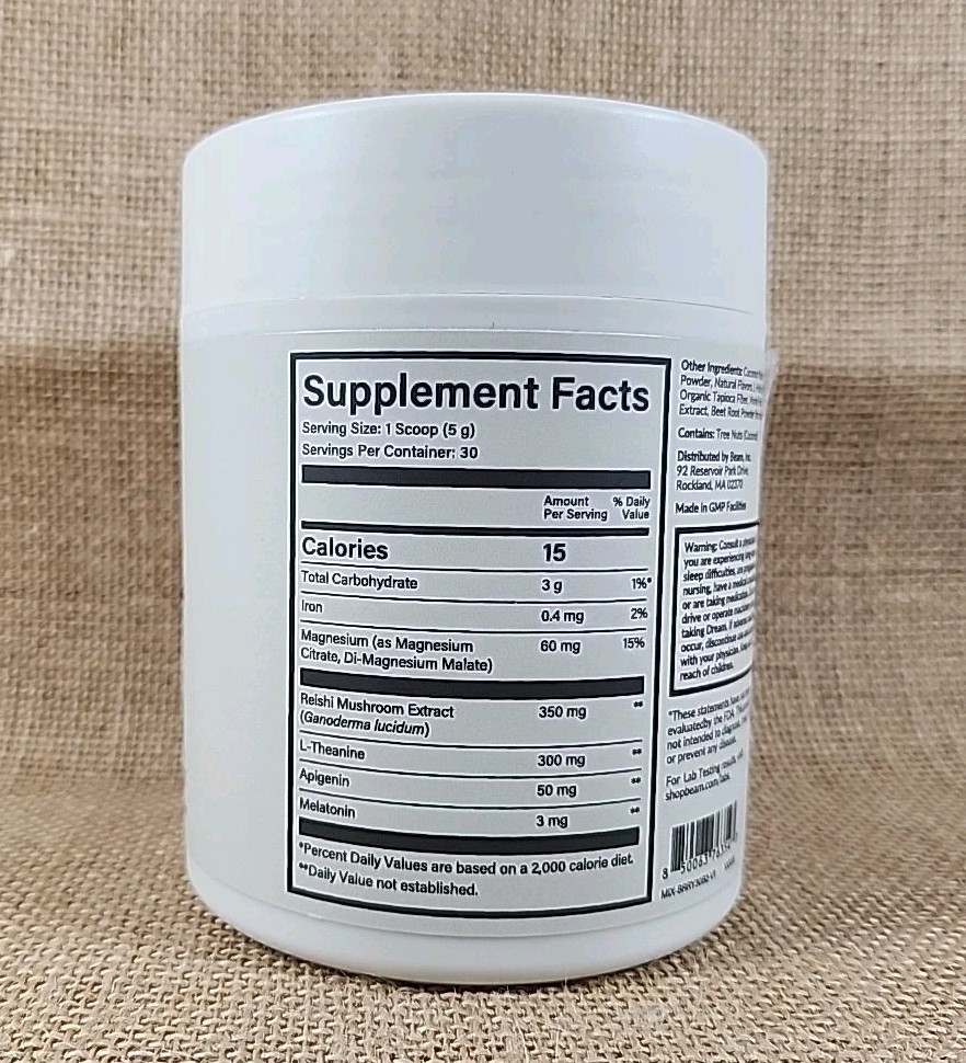 Beam Dream Cherry Berry Sleep Aid L-Theanine Melatonin Apigenin Magnesium 5.29oz