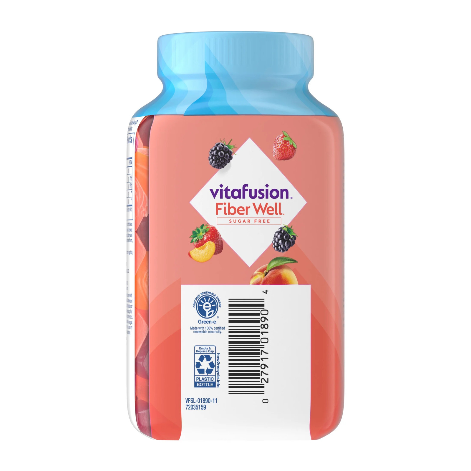 Vitafusion Fiber Well Sugar Free Fiber Supplement Gummies, Fruit Flavored, 90 Co