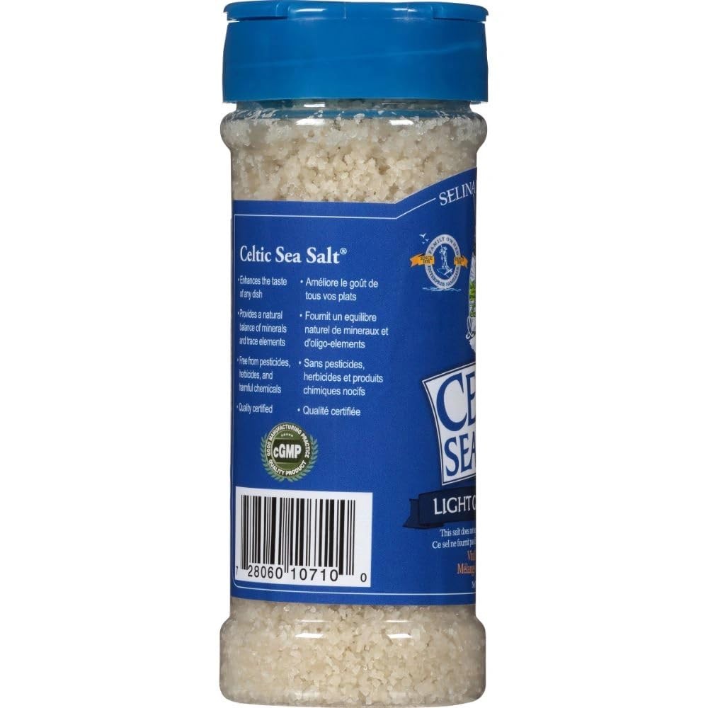 Light Grey Celtic Sea Salt Shaker – Easy to Use, Large 8 Ounce (Pack of 1)