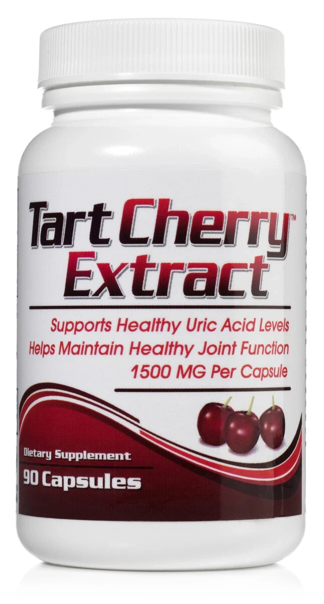 Tart Cherry Maximum Strength 1500mg Extract – 90 Capsules – Gout Pain Pack Of 1