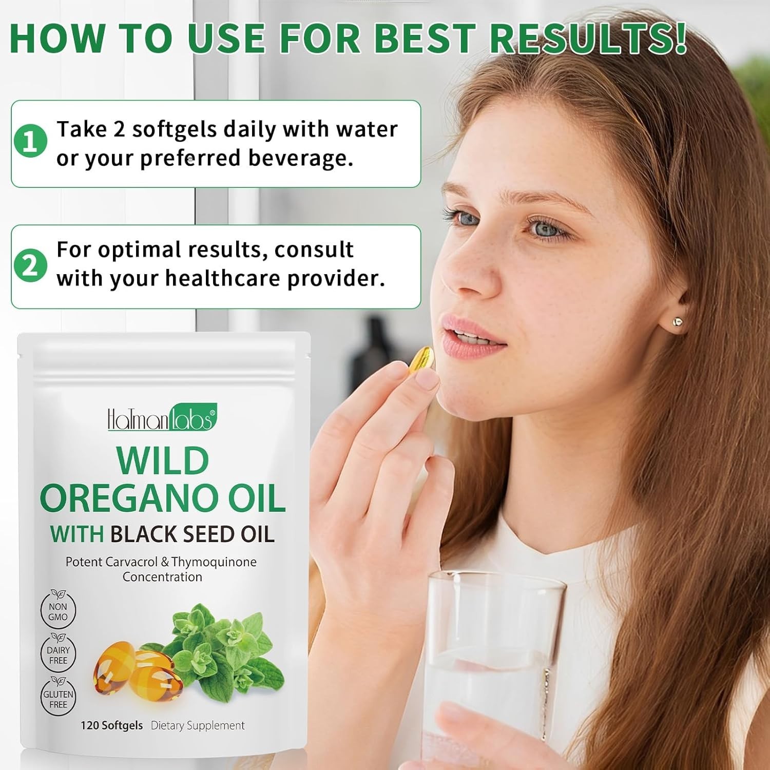 (2 Pack) Resilia Oil Of Oregano With Black Seed Oil 6,000MG NEW USA STOCK Free