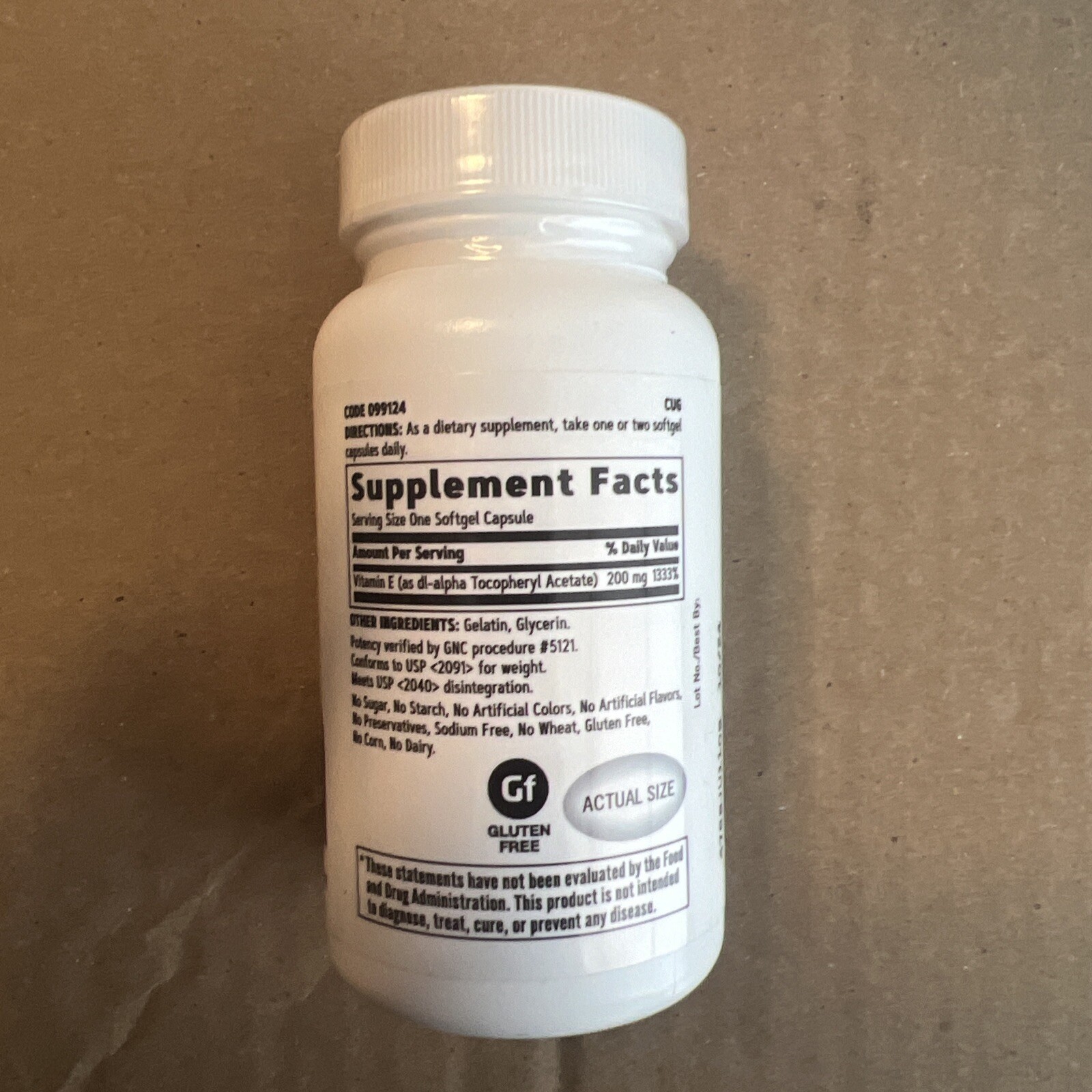 GNC Vitamin E 200mg 100 Softgels X 2 Bottles EXP:10/2024