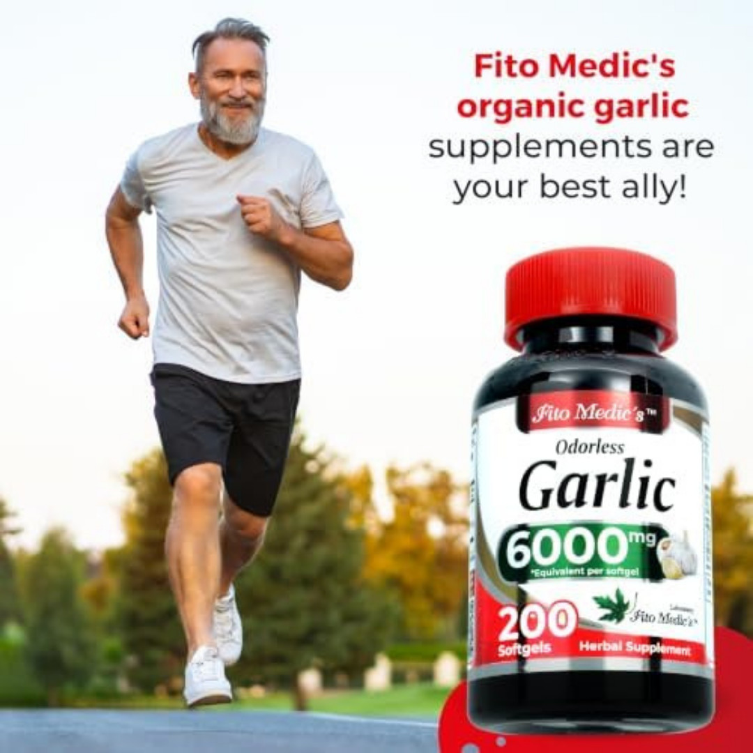 Garlic Pills 6000 mg Equivalent 200 softgels Organic Garlic 200 Capsules Garli