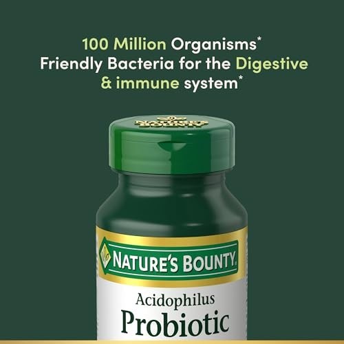 Nature’s Bounty Acidophilus Supplement 120 Tablets Vegetarian Formula