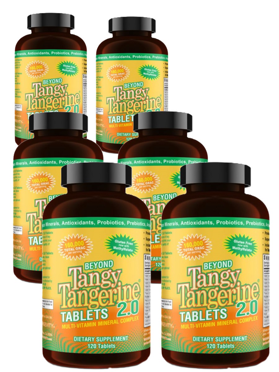 Youngevity Dr. Wallach Beyond Tangy Tangerine BTT 2.0 Tablets ( 6 Pack)