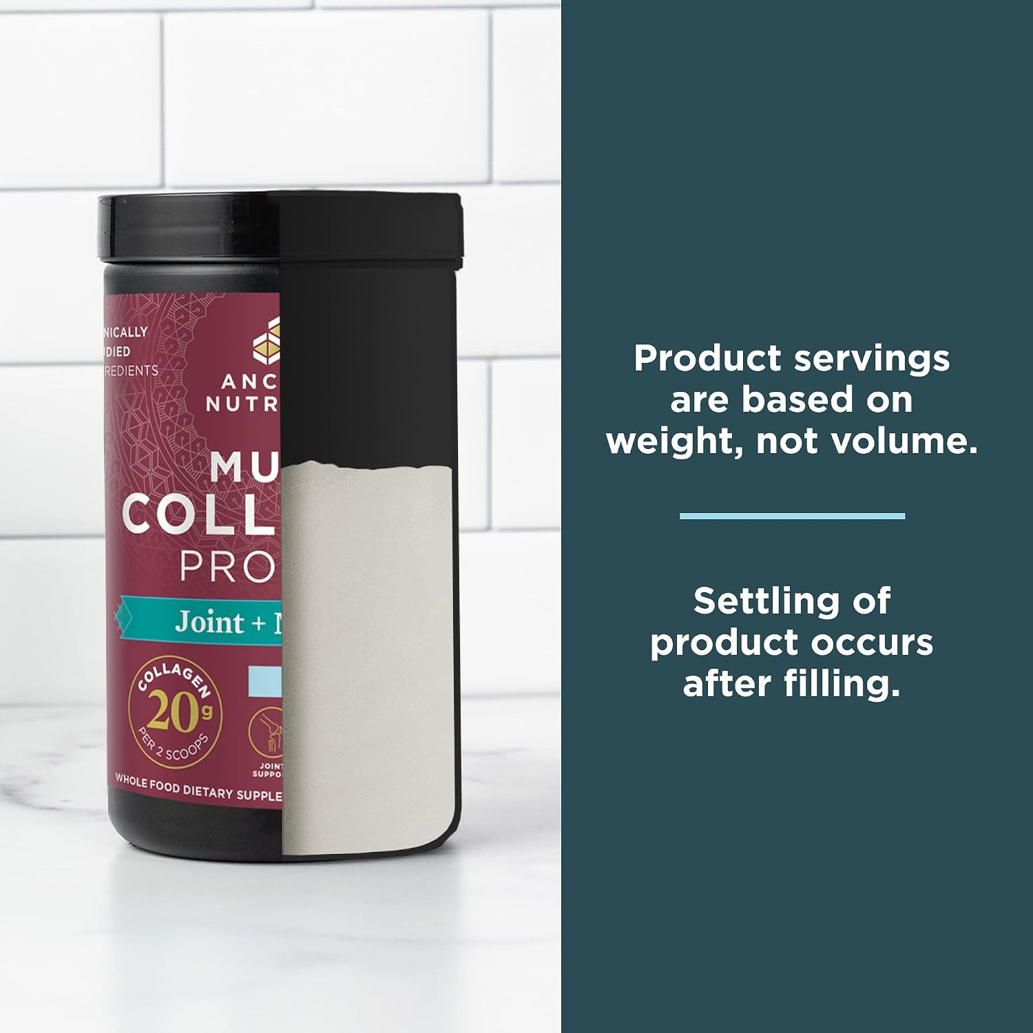 Collagen Powder Protein, Multi Collagen Protein Powder Joint + Mobility, 20 Serv