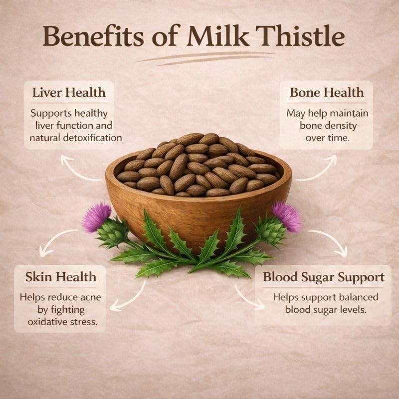 Milk Thistle Seeds 200g Grade A Liver Detox Support Antioxidant