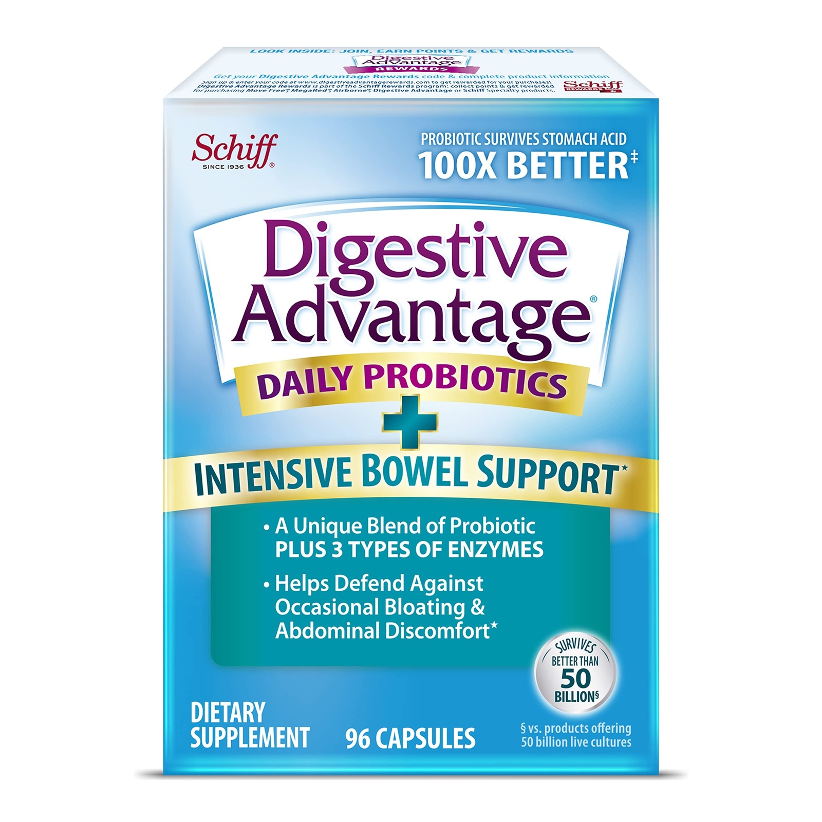Digestive Advantage IBS Probiotics For Digestive Health & Intensive Bowel Sup…