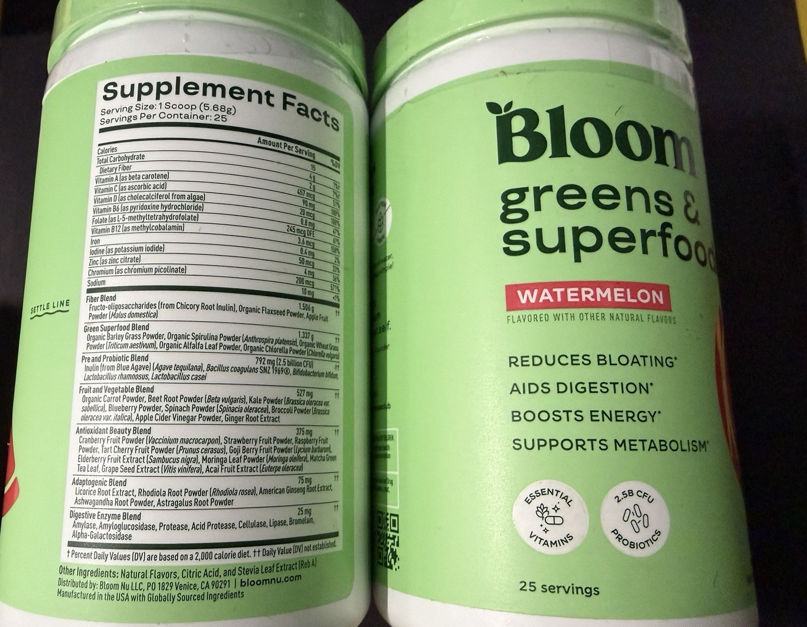 Bloom Nutrition Greens & Superfoods Powder Watermelon 2️⃣ PACKS! Exp O8/27