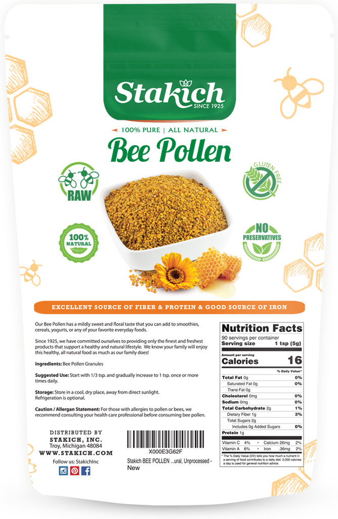 BEST EMERGENCY FOOD SUPPLY 2 lb BEE POLLEN GRANULES Pure 100% Natural Raw SALE