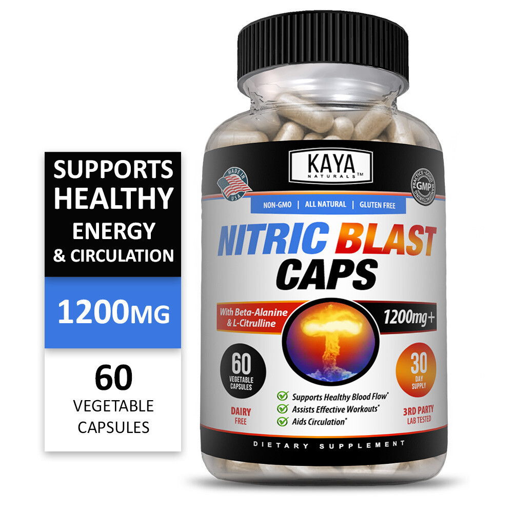 (2 Pack) Nitric Blast 60ct, L-Arginine Nitric oxide, NO3, Testosterone Booster