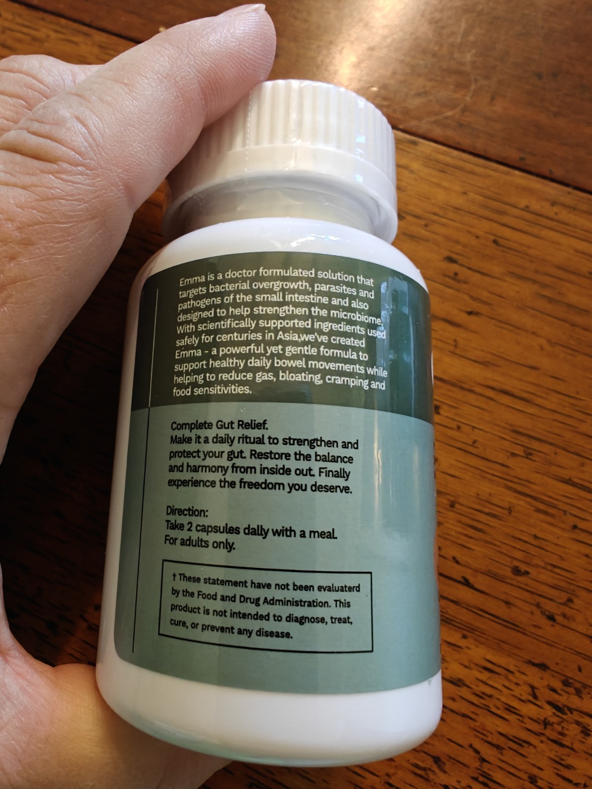 EMMA Gut Health Gas & Bloating Constipation Leaky Gut Repair 60 Caps Exp 11/25