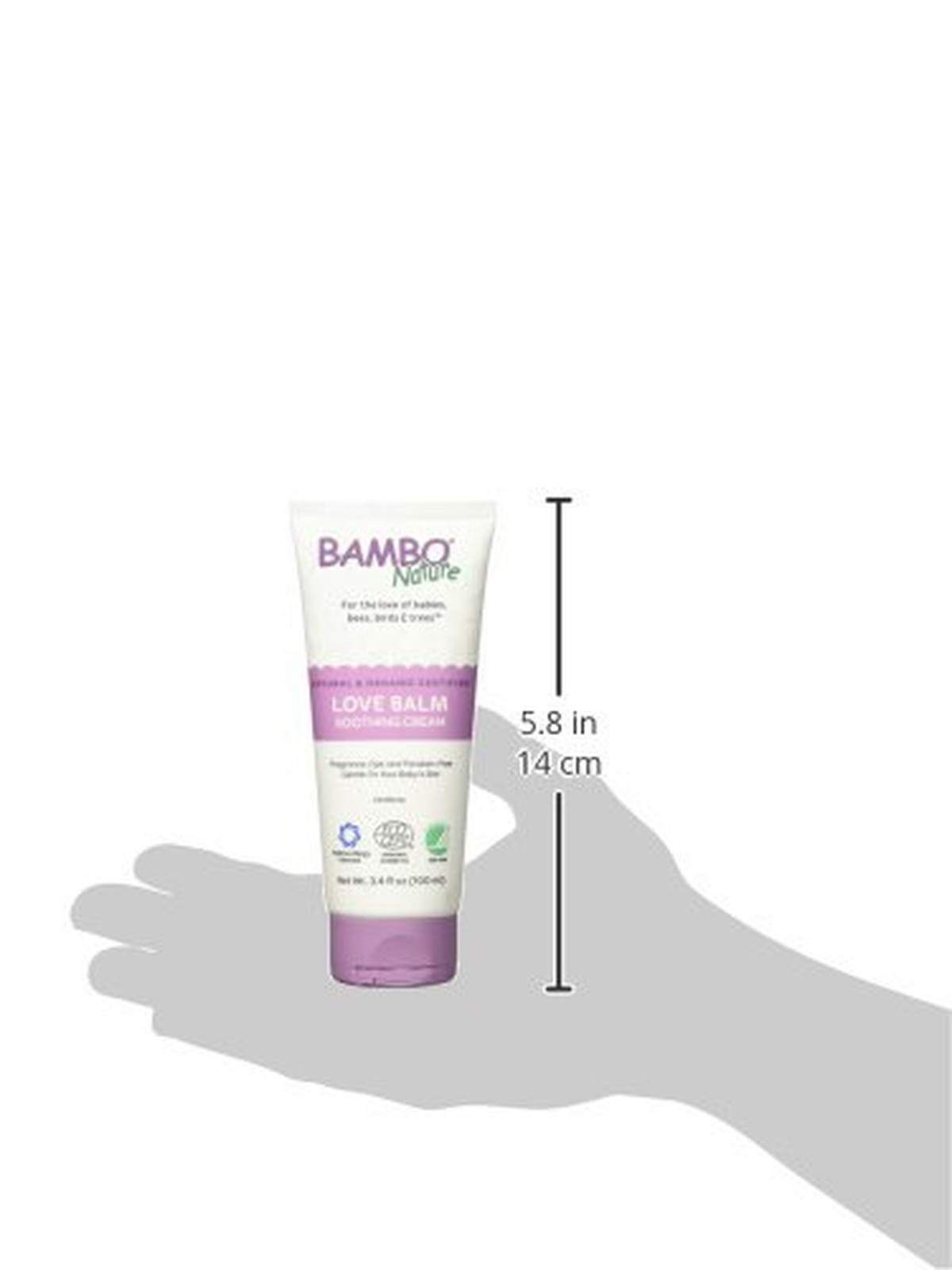 Bambo Nature Love Balm Soothing Cream, 3.4 fl oz Tube, 1 Count (Pack of 4)