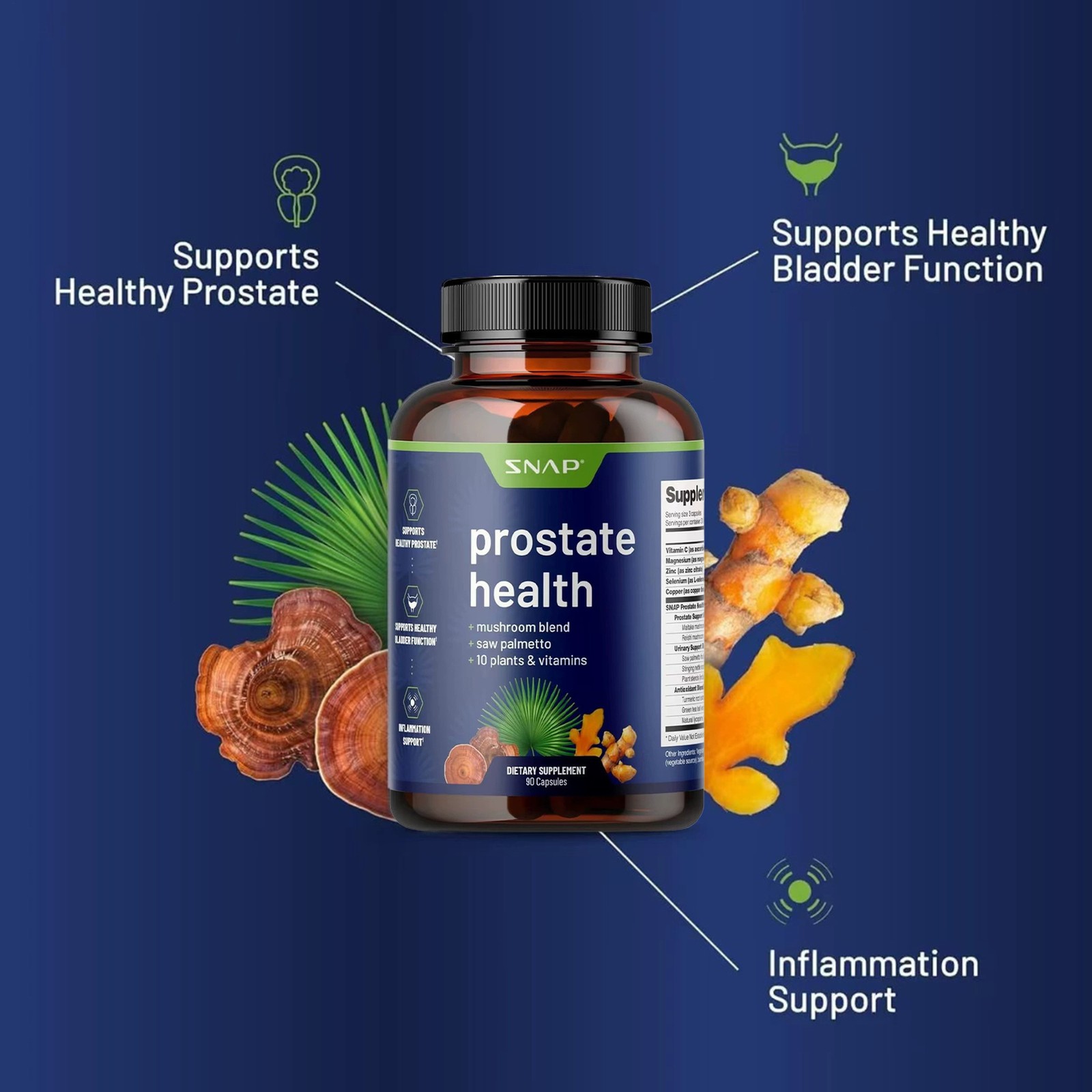 Prostate Fitness – Urinary, Bladder & Immune System Health Snap 60ct Supplements