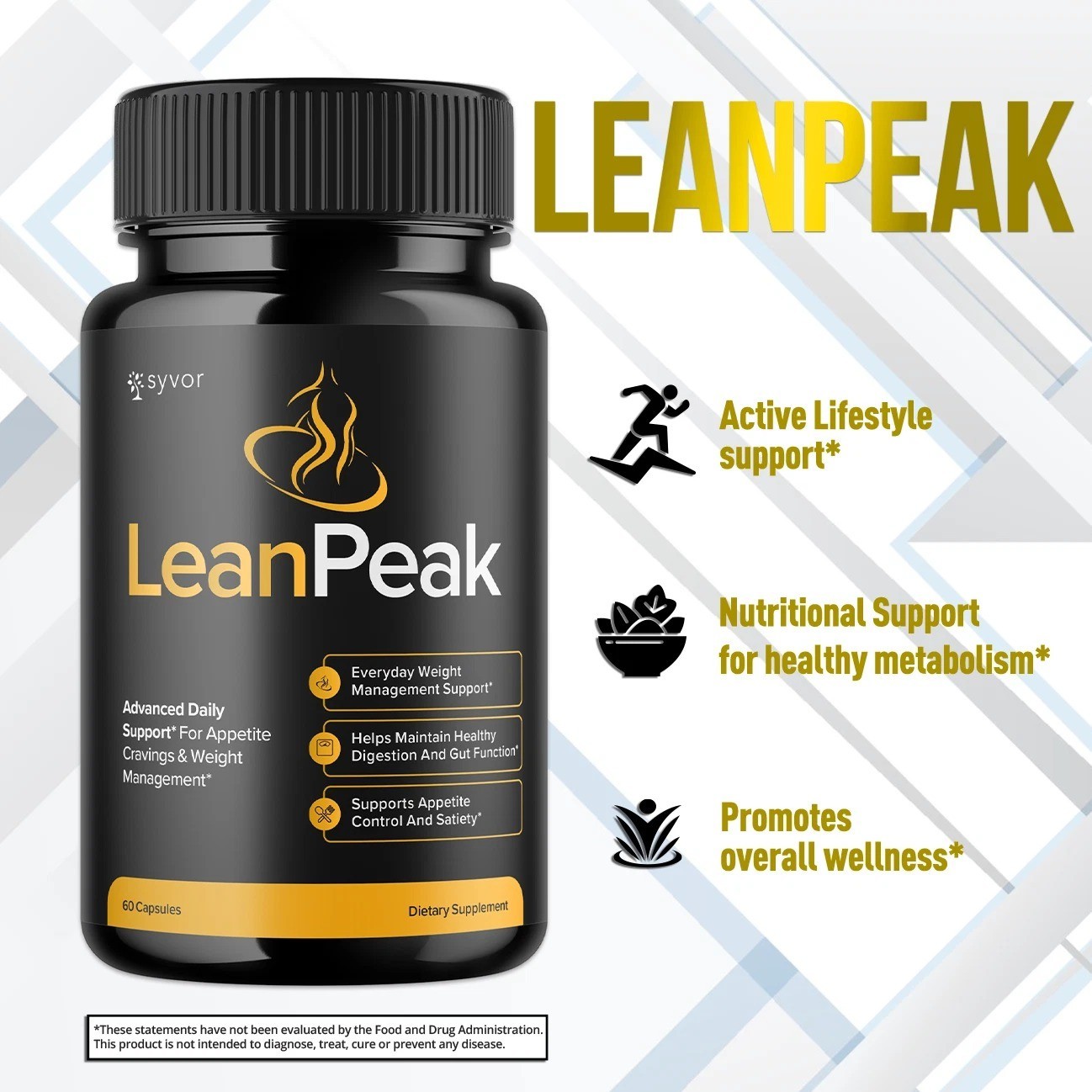 (2 Pack) Lean Peak Advanced Energy & Fitness Support Formula LeanPeak 120 Caps