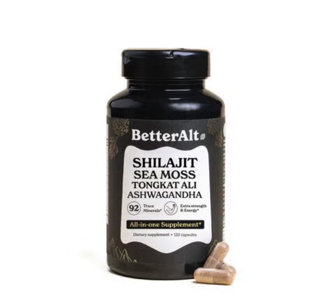 Better Alt Shilajit Sea Moss TA Ashwagandha 92 Minerals Sup. 120serv EXP 10/2026