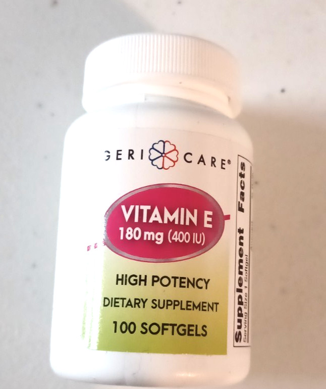 VITAMIN E 100 SOFTGELS 180 MG EXP 8/27