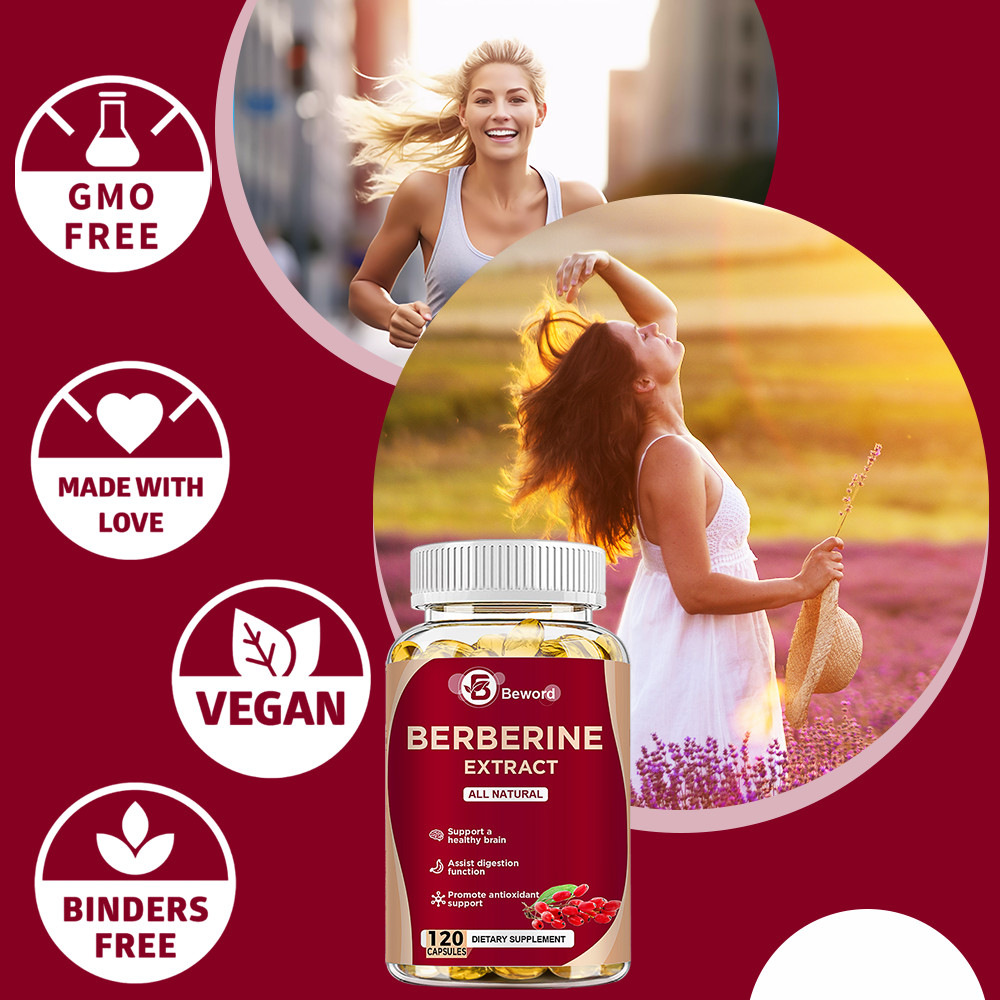 Premium Berberine HCL Extract 1200mg Capsules – Blood Sugar Support 180pills NEW